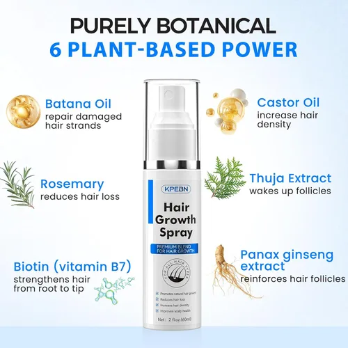 Miniatura 3 de Spray para el crecimiento del cabello para un cabello más grueso y largo, aceite de batana y extracto de thuja, suero para el cuero cabelludo