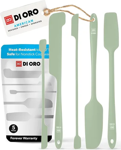 Miniatura 12 de DI ORO - Espátulas de silicona para raspar – Espátulas de goma de silicona resistentes al calor – Espátulas de cocina antiadherentes seguras – Juego