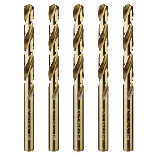 Miniatura 11 de BAIDETS M35 - Brocas de cobalto de 1/4 pulgadas, 10 piezas, juego de brocas helicoidales de metal HSS de 1/4 pulgadas para metal duro, acero