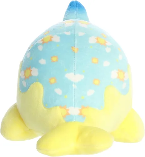 Miniatura 4 de Aurora Encantador y sabroso melocotón Sunny Day Nomwhal animal de peluche, diseño brillante y colorido, peluche de exhibición, amarillo, 7 pulgadas