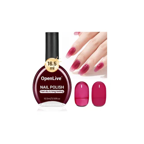 Miniatura 8 de OpenLive 16.5ml Gel Jelly Baby Blue Esmalte de uñas de gran volumen de secado rápido, brillo de larga duración, arte de uñas para uñas de manos