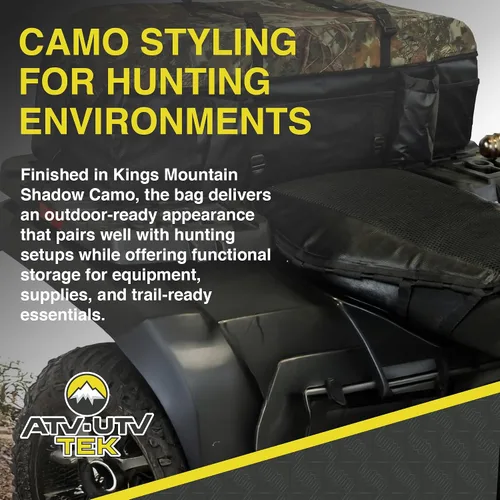Miniatura 6 de ATV TEK Arch Series Bolsa de expedición para caza y pesca, bolsa de carga para la parte trasera de ATV/UTV - Kings Mountain Shadow Camo