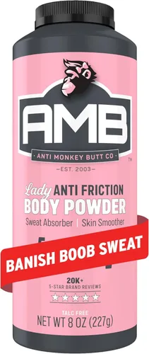 Polvo Corporal Anti Monkey Butt para Mujeres, Libre de Talco, Alivio del Sudor y las Rozaduras con Calamina, Fórmula Hipoalergénica, 8 onzas