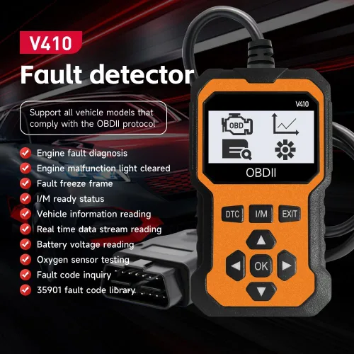 Miniatura 3 de Escáner OBD2 profesional V410 y herramienta de diagnóstico de coche - Lector de código automático para todos los vehículos, lector de códigos