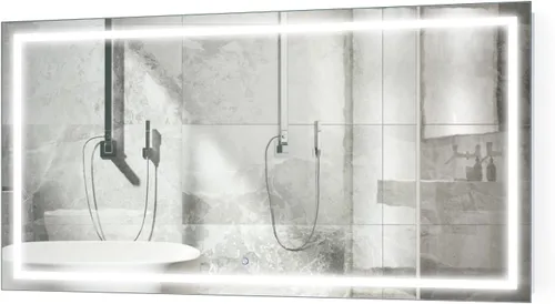 Miniatura 19 de Krugg Espejo de baño LED cuadrado de 24 x 24 pulgadas Espejo de tocador iluminado incluye atenuador y desempañador Montaje en pared vertical u