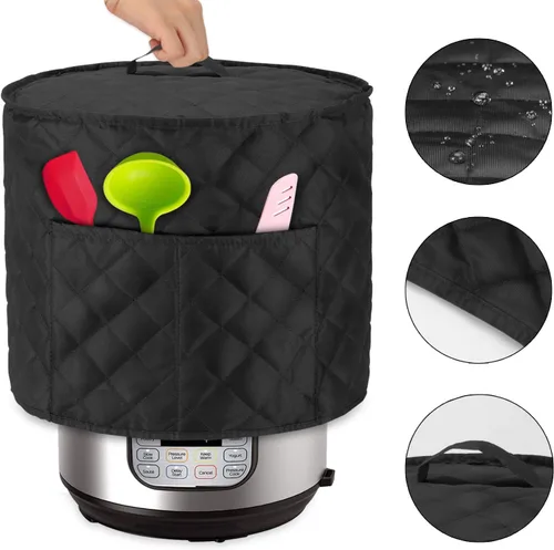 Miniatura 3 de LUXJA Cubierta antipolvo compatible con olla instantánea de 6 cuartos de galón, funda de tela con bolsillos para olla instantánea