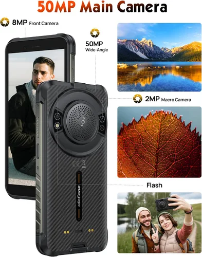 Miniatura 3 de Ulefone RugKing (16 GB+128 GB) Android 15 4G Smartphone, 9600 mAh, altavoz de 126 dB, cámara de 50MP+2MP+8MP teléfono resistente de 5.99 pulgadas