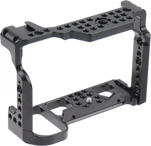 FocusFoto Jaula de cámara Estabilizador de cine de vídeo Plataforma de extensión de aleación de aluminio con zapata fría y tornillo de 1/4 "3/8"