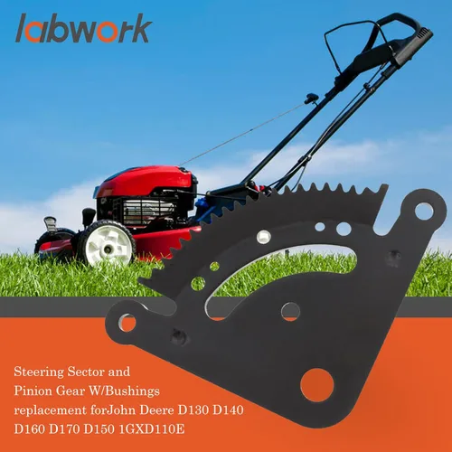 Miniatura 6 de labwork Sector de dirección y piñón con bujes de repuesto para John Deere D130 D140 D150 D160 D170 1GXD110E, Material 45 Acero