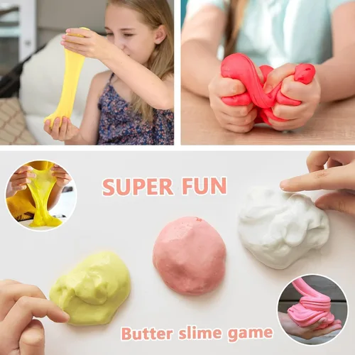 Miniatura 4 de Kit de slime de mantequilla, paquete de 68 mini regalos de fiesta para niñas y niños, suministros perfumados de limo a granel y niños, juguete
