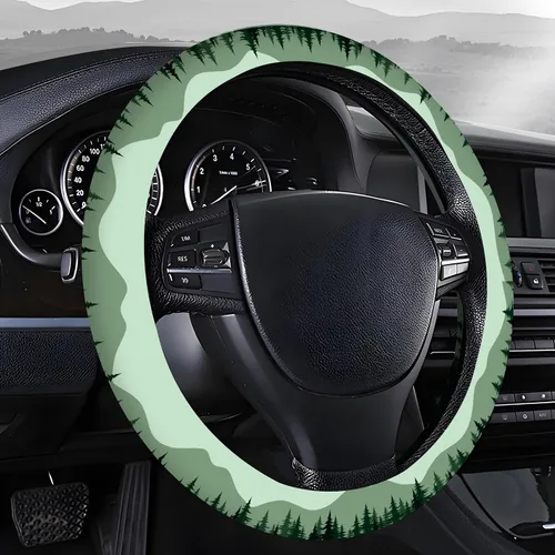 Miniatura 6 de Fundas para volante para automóvil, camión y SUV, lindo volante elástico antideslizante, transpirable, accesorios de automóvil, funda de cuero