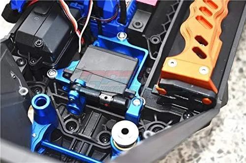 Miniatura 3 de GPM Para Traxxas 1/10 Maxx 4WD Monster Truck Piezas de actualización de aluminio servo montaje + barra de acoplamiento de acero inoxidable + bocina
