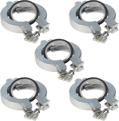 Miniatura 7 de HFS (R) 2 unids/paquete, KF-16 (NW-16) Juego de abrazaderas de vacío de aluminio, abrazadera de tuerca de ala rápida y anillo de centrado, con junta