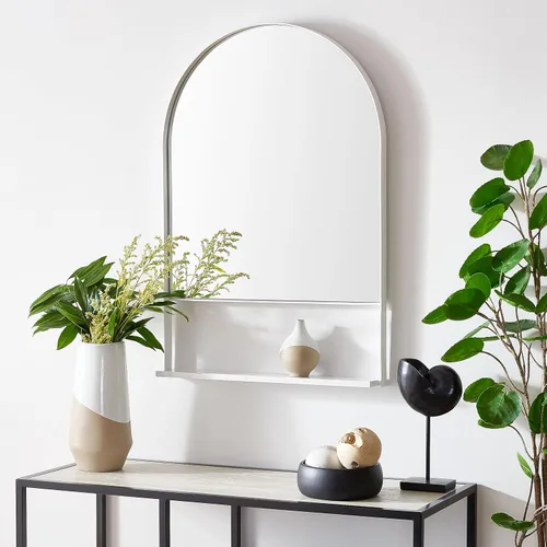 Miniatura 2 de SAFAVIEH Home Collection Yuriko - Espejo de pared decorativo con arco de 24 x 36 pulgadas con estante para dormitorio, sala de estar, baño, entrada