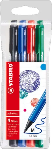 Miniatura 19 de STABILO Fineliner pointMax - Paquete de 8 - Colores surtidos Colores Variados