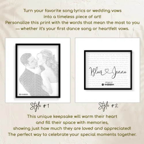 Miniatura 3 de Regalo de aniversario personalizado para marido, letra de canción de boda, póster de canción de primer baile, decoración de arte de pared, regalos