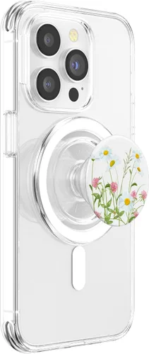 Miniatura 4 de Soporte para teléfono celular con diseño de margaritas blancas, con rosas y flores, para teléfonos y tabletas