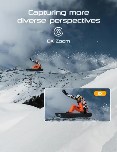 Miniatura 6 de Apexcam M80 AIR 4K 60FPS 64MP EIS WiFi Cámara de acción impermeable Cámara submarina 40M Cámara deportiva 2.0'LCD 2.4G Control remoto 2X1350mAh