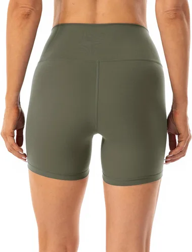 Miniatura 5 de Lavento - shorts para ciclismo, yoga, para mujer con sensación de segunda piel, cintura alta, ultrasuave, tiro de 56 pulgadas.