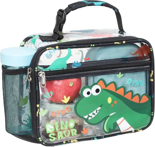 Miniatura 16 de Bagseri Lonchera para Niños Varones - Lonchera Aislada para Niños Reutilizable a Prueba de Fugas Lonchera para Niños Varones con Soporte para Fósil