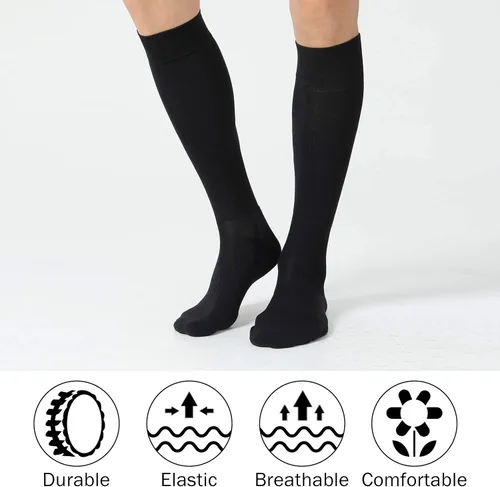 Miniatura 3 de Paquete de 2 calcetines de fútbol, béisbol, sóftbol para jóvenes y adultos, calcetines multideportivos, 4 tamaños (S-XL)