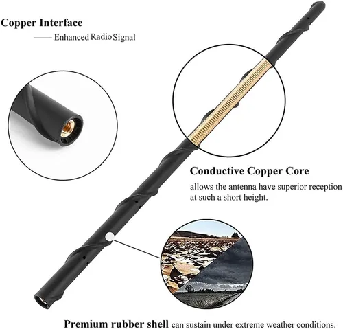 Miniatura 3 de Antena para Jeep Wrangler 2007-2024, Gladiator, Sport 4xe, Willys, Rubicon, Sahara, Mojave, accesorios para Jeep Wrangler y Gladiator, antena