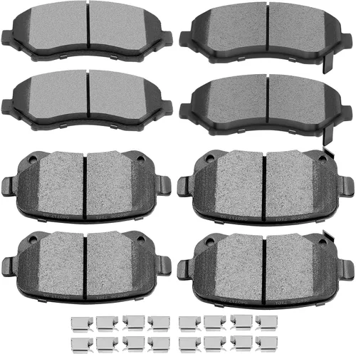 Miniatura 16 de SCITOO Pastillas de freno de cerámica, 8 piezas de pastillas de freno delanteras y traseras kits de frenos para 2008-2012 para Honda para Accord