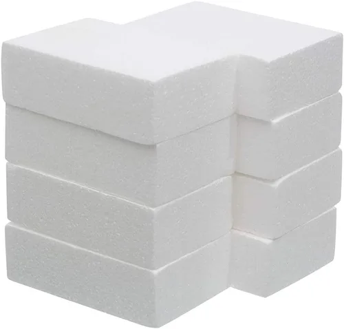 Miniatura 8 de Crafare Bloques de espuma para manualidades de 4 x 4 x 2 pulgadas, paquete de 24 ladrillos de poliestireno para artes y manualidades, proyectos