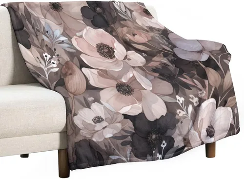 Miniatura 19 de Manta decorativa moderna de flores de acuarela, manta floral de primavera y verano, manta de 30 x 40 pulgadas, súper suave y acogedora para sofá