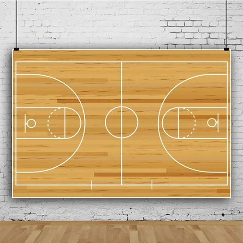 Miniatura 3 de Haoyiyi Telón de fondo de baloncesto de 12 x 8 pies con vista a la cancha de baloncesto Deportes Estadio Partido Club Fotografía Fondo Feliz