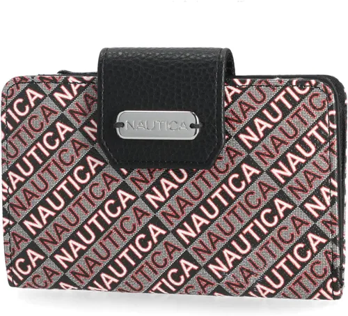 Miniatura 8 de Nautica para Mujeres, Cartera de Cuero Vegano RFID Close Reach, Pequeño Monedero Tarjetero con Bolsillo con Cremallera para Monedas y Ventana de ID