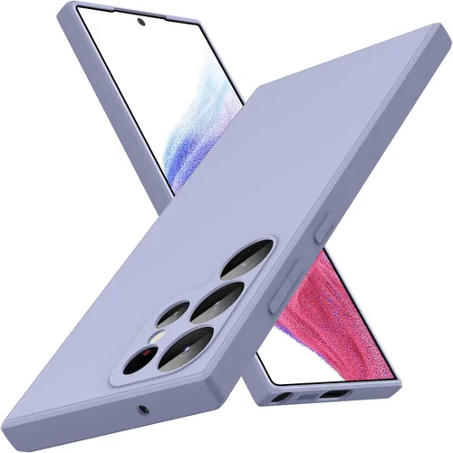 Miniatura 14 de Funda para Samsung Galaxy S22 Ultra, silicona líquida de alta calidad sedosa al tacto, protección de la cámara, forro de microfibra suave Beige