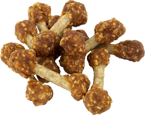 Miniatura 3 de Good 'n' Fun Mancuernas con sabor a pollo, 4 onzas, aperitivos de cuero crudo para perros pequeños