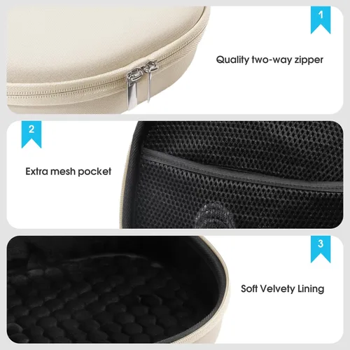 Miniatura 3 de ProCase Estuche Rígido para AirPods Max, Estuche de Viaje Portátil para Auriculares con Cubierta de Silicona para Almohadillas y Bolsillo de Malla