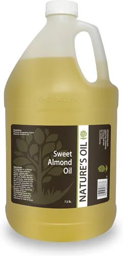 Aceite de almendras dulces en galón - 100% puro portador para masaje, aceites esenciales diluyentes, aromaterapia, beneficios para el cuidado del