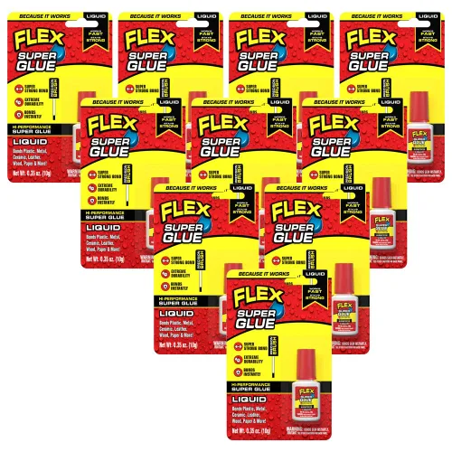 Miniatura 15 de Flex Super Glue Líquido, Botella de 20 Gramos, Pack de 2, Transparente, Enlace Instantáneo, Secado Rápido, Adhesivo de Cianoacrilatos, Punta