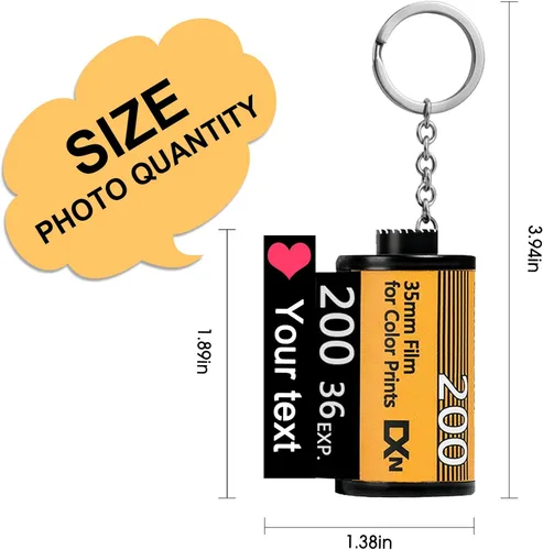 Miniatura 6 de Llaveros personalizados con rollo de película de cámara para fotos llaveros personalizados con carrete de fotos álbum llaveros 10 Fotos