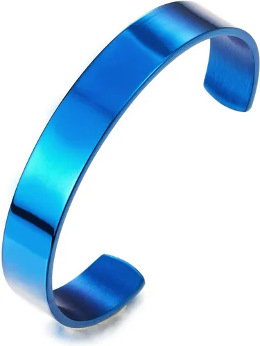 Miniatura 10 de Pulsera ajustable de acero inoxidable COOLSTEELANDBEYOND para hombres y mujeres minimalista