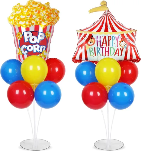 Miniatura 15 de Kit de soporte para globos de fiesta de fútbol 2 juegos con 2 globos de rugby de aluminio tipo bola, centro de mesa temático de fútbol para mesas