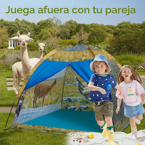 Miniatura 5 de Mnagant Tienda de campaña de alpaca para niños, divertida casa de juegos desplegable para niños y niñas, fácil instalación, tienda de campaña