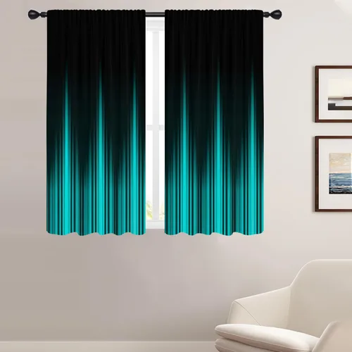 Miniatura 14 de Coxila Cortinas 100% opacas en negro y beige de 42 x 63 pulgadas, cortinas góticas degradadas con aislamiento térmico para dormitorio