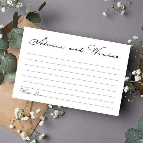 Miniatura 5 de CARDAMONOLY Paquete de 50 tarjetas de consejos y deseos, cartulina sin revestimiento de 6 x 4 para bodas, baby showers, cumpleaños y todas