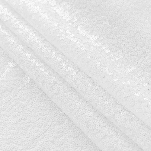 Miniatura 7 de Sugargirl - Cortina de fondo de lentejuelas blancas, 2 paneles de 2 pies x 8 pies, cortinas de fondo brillantes blancas, cortinas de purpurina