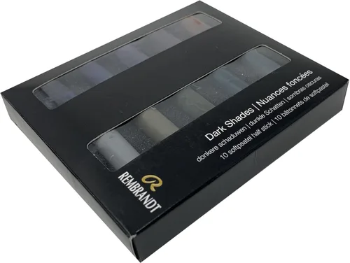 Miniatura 4 de Rembrandt Juego de micro pastel suave, 10 barras de media pieza, selección de tonos oscuros Dark Shades