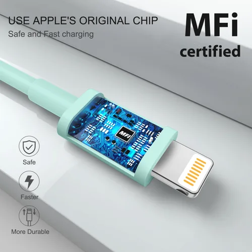 Miniatura 4 de Paquete de 4 cables de carga para iPhone de 6 pies de largo, USB a Lightning, USB 2.4A, cable de carga rápida para iPhone 14/13/12/11 Pro/11/XS