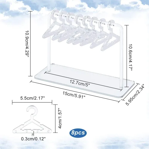Miniatura 6 de PH PandaHall Colgador de Abrigos Soporte para Aretes, Exhibidor de Joyas Organizador Colgante para Aretes Colgantes Mini Colgador de Aretes y Plata