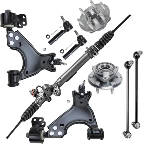 Miniatura 32 de Detroit Axle - Kit de extremo delantero RWD para Chrysler 300 Dodge Challenger Charger Upper Lower Control Arms rótulas de rodamiento de rueda Bujes