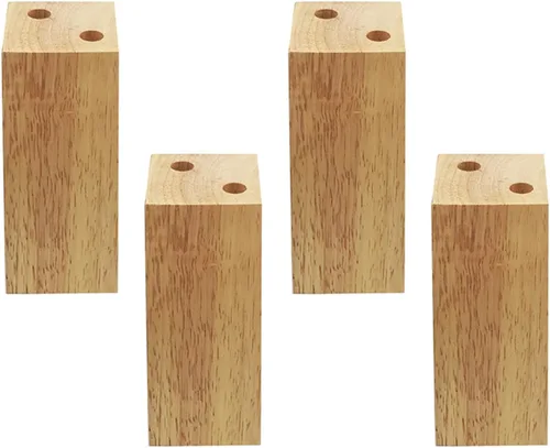 Miniatura 18 de Muebles de madera maciza de roble con patas elevadas, mesa de sofá y patas de silla, patas de gabinete, patas de bloque de madera, 3