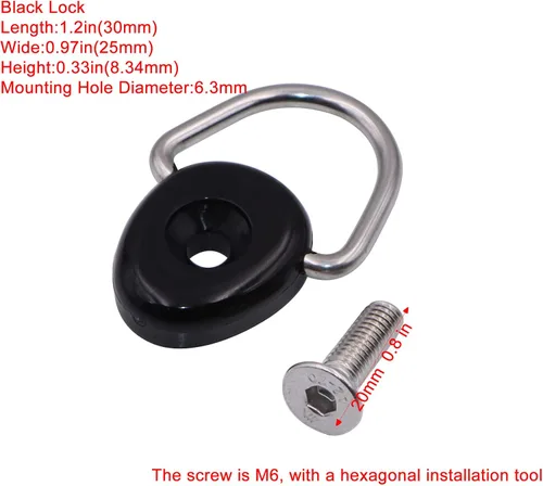 Miniatura 2 de METER STAR Paquete de 12 kayaks de pesca con anillo en D con kit de tornillos 304 M6 para barco, canoa, kayak, herramientas de instalación gratuitas
