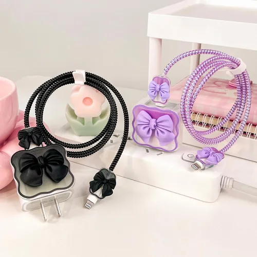 Miniatura 4 de Protector de Cable DIY Ahorra-Cables del Cargador, Cable de Datos 5 en 1 18W/20W Estuche Cargador USB-C Protector de Línea de Cable Compatible